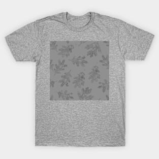 Oak Leaves Channeling Pinecones Soft Grey T-Shirt